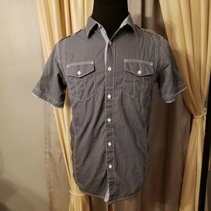 Black Jack Button Up  Military Shirt Medium